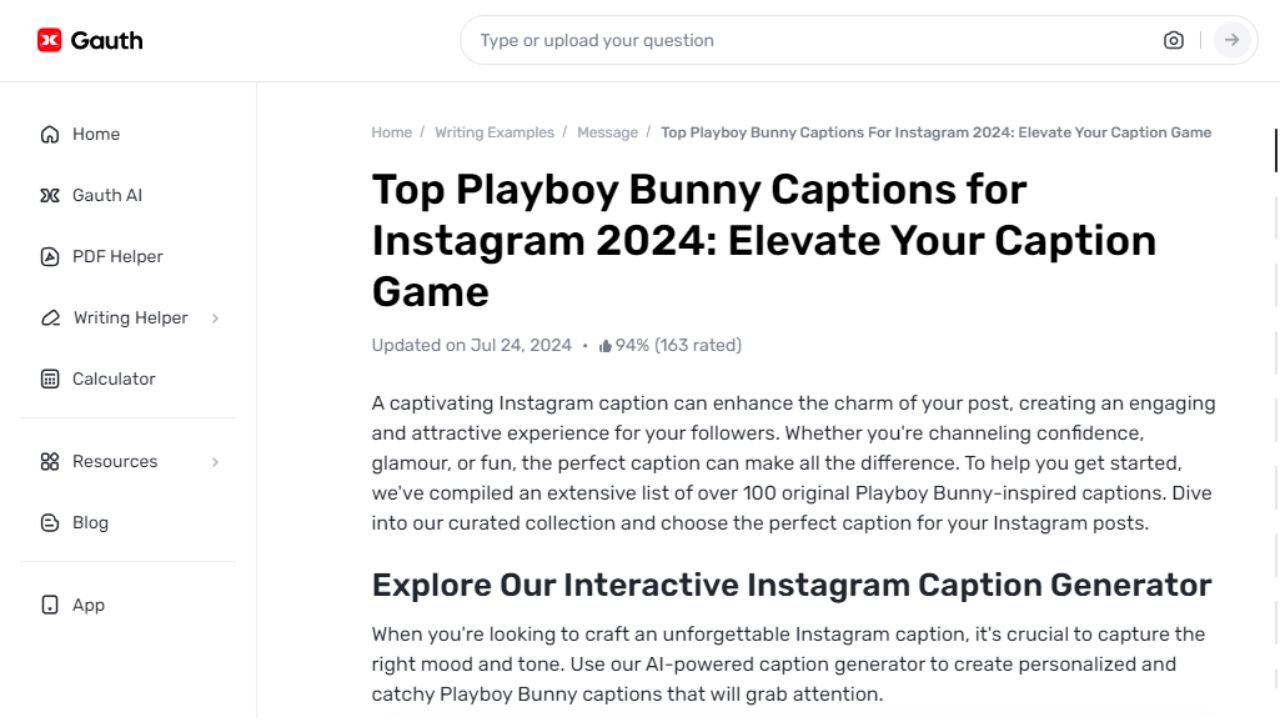 What Are the Key Features of Effective Playboy Bunny Captions Created by Gauth?